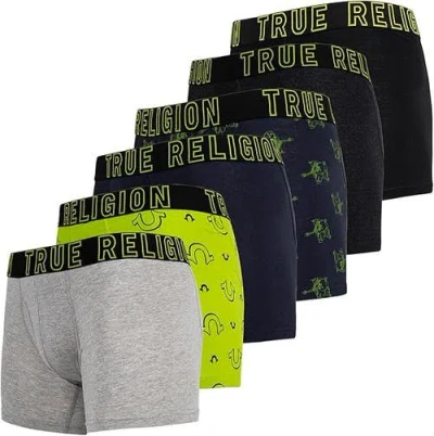 TRUE RELIGION TRUE RELIGION BOXER BRIEFS STRETCH UNDERWEAR PACK OF 6