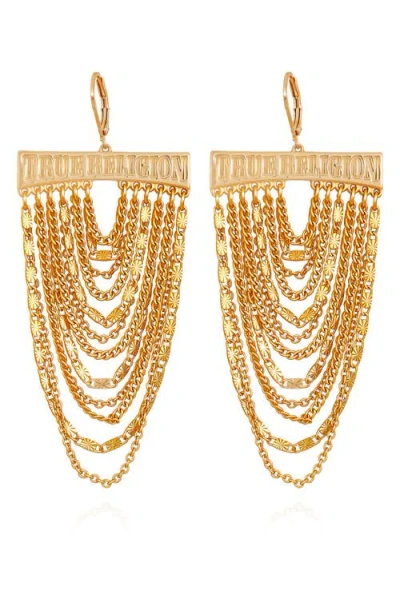 TRUE RELIGION TRUE RELIGION CASCADING CHAIN STATEMENT EARRING