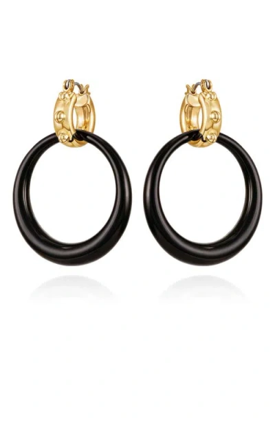 TRUE RELIGION TRUE RELIGION DOUBLE DROP HOOP EARRING