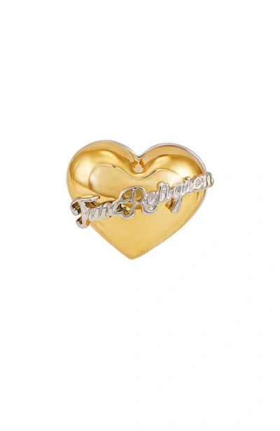 TRUE RELIGION TRUE RELIGION HEART LOGO RING