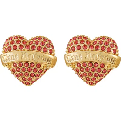 TRUE RELIGION TRUE RELIGION HEART LOGO STUD EARRING