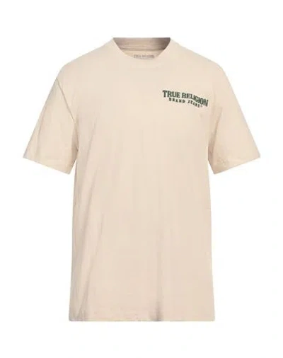 TRUE RELIGION TRUE RELIGION MAN T-SHIRT BEIGE SIZE L COTTON