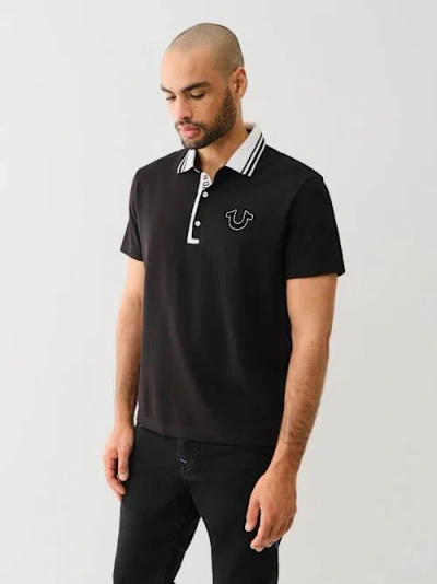 TRUE RELIGION MEN'S TRUE RELIGION GUSSET POLO SHIRT