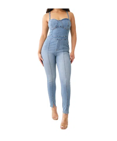 TRUE RELIGION SLEEVELESS ONE-PIECE JEANS