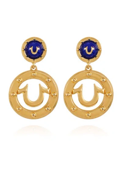 TRUE RELIGION TRUE RELIGION STUDDED HORSESHOE DROP EARRING