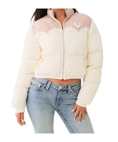 TRUE RELIGION WESTERN ZIP PUFFER JACKET