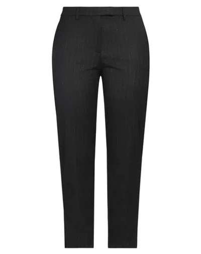 TRUE ROYAL TRUE ROYAL WOMAN PANTS BLACK SIZE 10 VIRGIN WOOL, LYCRA, POLYAMIDE, METAL