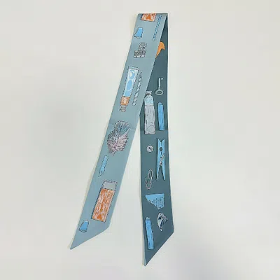 TRUEDAMES ART INSPIRED PATTERN PRINTED TWILLY SKINNY SCARF