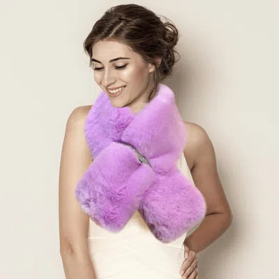 TRUEDAMES FAUX FUR BLING PULL THROUGH SCARF