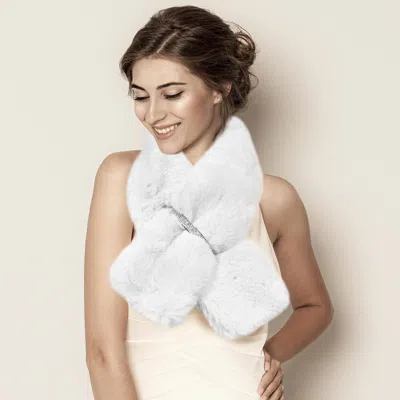 TRUEDAMES FAUX FUR BLING PULL THROUGH SCARF