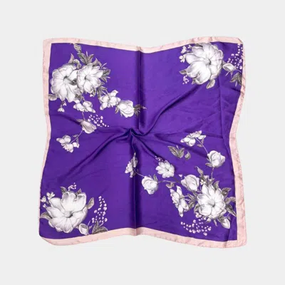 TRUEDAMES FLOWER PRINTED SQUARE SILKY SATIN SCARF SHAWL
