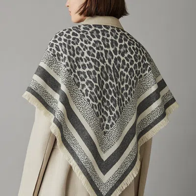 TRUEDAMES LEOPARD PRINT SCARF