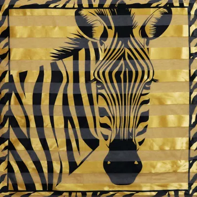 TRUEDAMES SILKY SATIN FEEL TIGER PRINT SQUARE SCARF