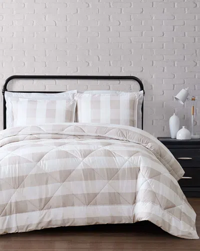TRULY SOFT TRULY SOFT EVERYDAY BUFFALO PLAID KHAKI COMFORTER SET