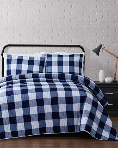TRULY SOFT TRULY SOFT EVERYDAY BUFFALO PLAID NAVY QUILT SET