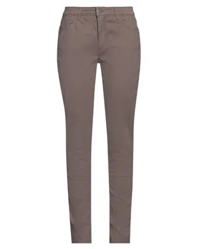 TRUSSARDI JEANS TRUSSARDI JEANS WOMAN PANTS KHAKI SIZE 32 COTTON, ELASTANE