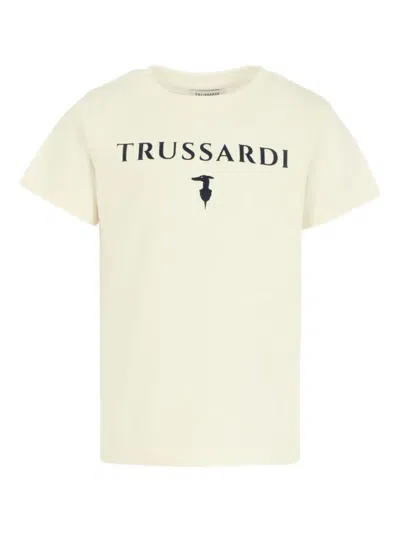TRUSSARDI JUNIOR LOGO-EMBELLISHED COTTON T-SHIRT