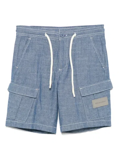 TRUSSARDI JUNIOR LOGO-PATCH SHORTS