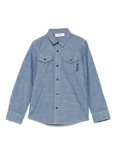 TRUSSARDI JUNIOR LOGO-TAG SHIRT
