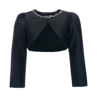 TULLEEN TULLEEN CROPPED SATIN CARDIGAN