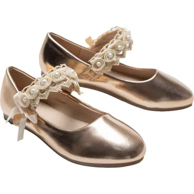 TULLEEN TULLEEN ROSE PEARL DOILY FLATS