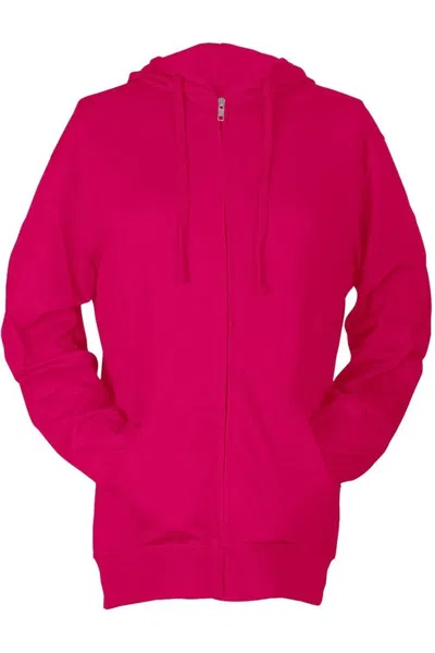 TULTEX UNISEX BEACH FULL-ZIP HOODED LONG SLEEVE T-SHIRT