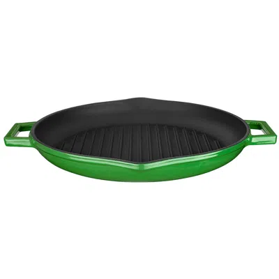 TURGLA HOME CAST IRON ROUND GREEN CAST IRON PAN