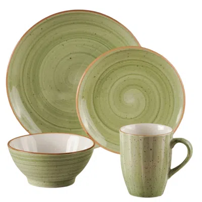 TURGLA HOME GREEN THERAPY COLLECTION 4-PIECE DINNERWARE SET