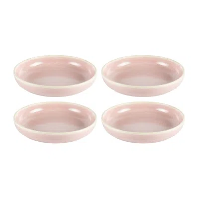 TURGLA HOME PINK POTT BREAKFAST BOWL ROUND PINK PORCELAIN SET OF FOUR
