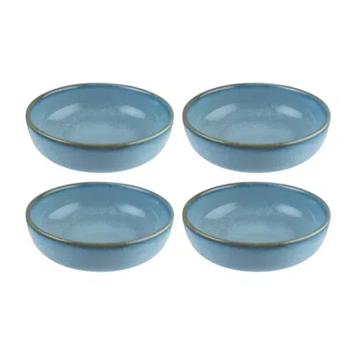 TURGLA HOME SKY ROUND BLUE PORCELAIN BOWL SET OF FOUR