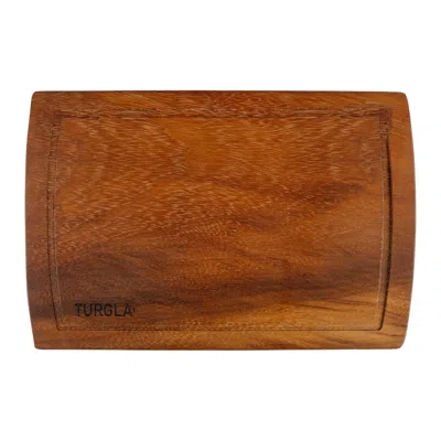 TURGLA HOME WOOD RECTANGULAR BROWN WOOD SERVING BOARD