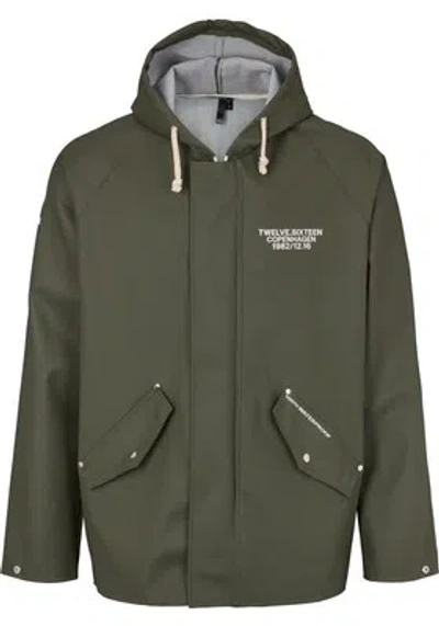 TWELVE.SIXTEEN TWELVE.SIXTEEN REGEN- UND MATSCHJACKE 12.16 RAIN 100 W/ZIPPER OLIVE