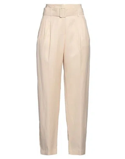 TWENTY EASY BY KAOS TWENTY EASY BY KAOS WOMAN PANTS CREAM SIZE 8 VISCOSE, LINEN