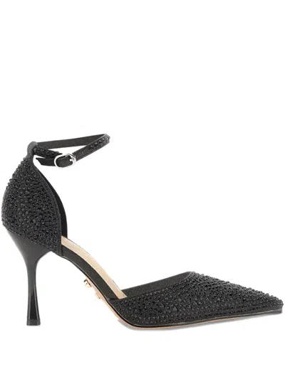 TWENTY FOUR HAITCH 90MM GRUIS RHINESTONE ANKLE-STRAP PUMPS