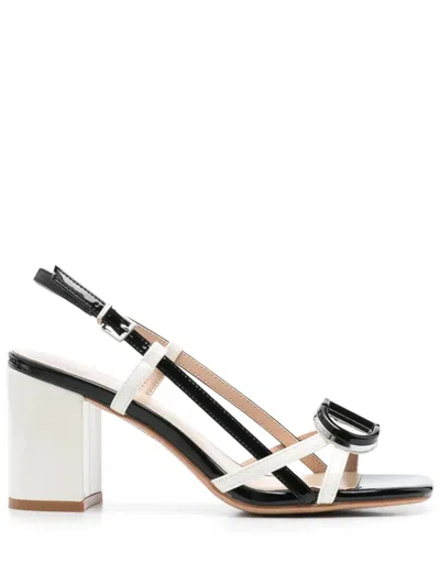 TWINSET 75MM LOGO-PLAQUE SANDALS