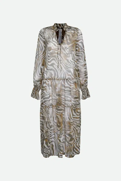 TWINSET TWINSET LONG ANIMAL PRINT DRESS