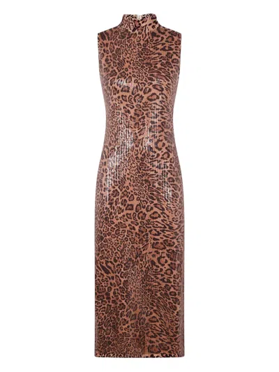 TWINSET ANIMAL PRINT SEQUIN DRESS