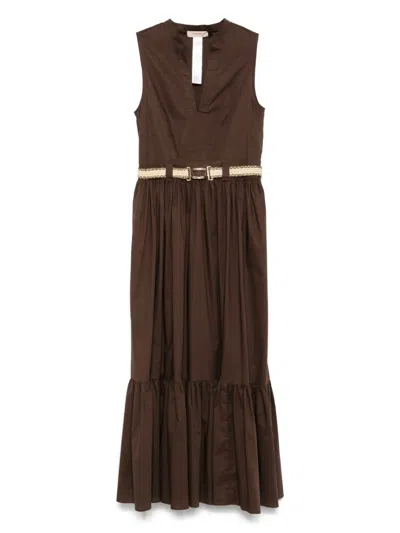 TWINSET BELTED MAXI DRESS