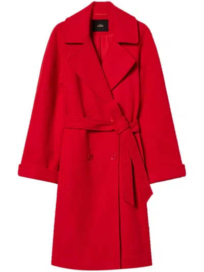 TWINSET DOUBLE-BREASTED FELTED COAT