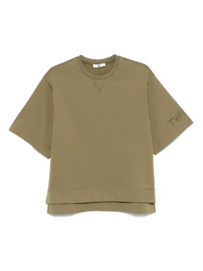 TWINSET EMBROIDERED-LOGO T-SHIRT