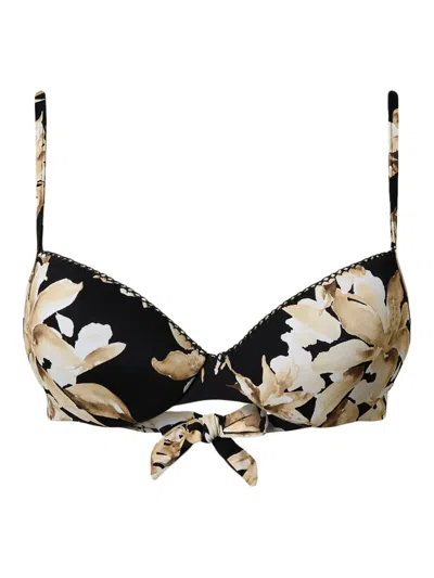 TWINSET FLORAL-PRINT PUSH-UP BIKINI TOP