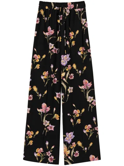 TWINSET FLORAL-PRINT TROUSERS