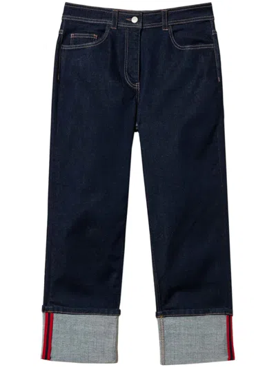 TWINSET FOLDED CROPPED JEANS