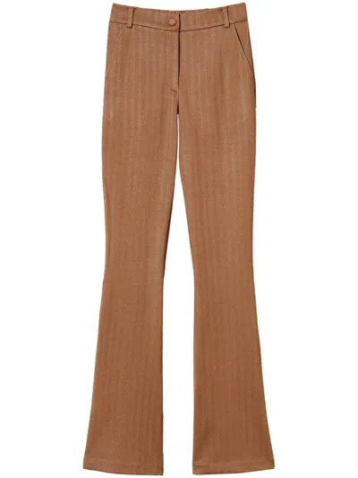 TWINSET JACQUARD FLARED TROUSERS