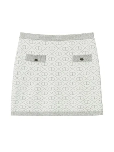 TWINSET JACQUARD SHORT SKIRT