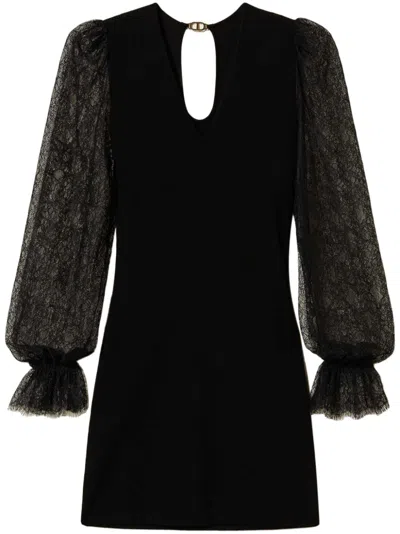 TWINSET LACE-DETAIL KNITTED DRESS