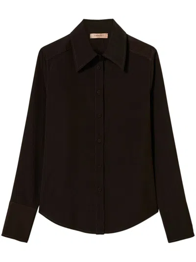 TWINSET LOGO-CHARM SHIRT