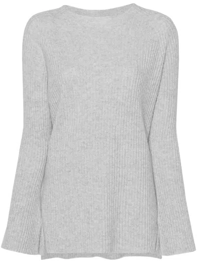 TWINSET LUREX RIBBED-KNIT JUMPER