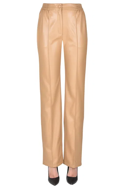 TWINSET MILANO ECO-LEATHER TROUSERS