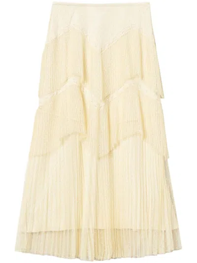 TWINSET PLEATED TULLE MAXI SKIRT